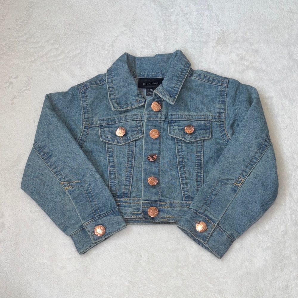 picapino Blue Denim Jacket with Copper Accents